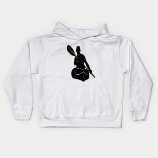 Touring Kayaking Black Kids Hoodie